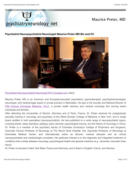Psychiatrist Neuropsychiatrist Neurologist NYC 5/18/20, 4�55 PM