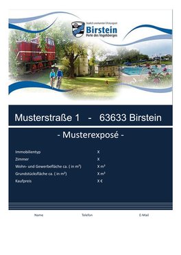 Musterstraße 1 - 63633 Birstein - Musterexposé