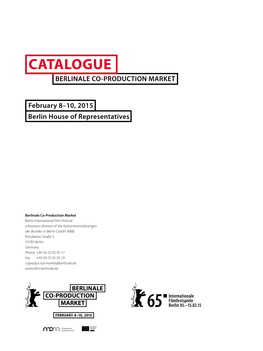 Catalogue BERLINALE CO-PRODUCTION MARKET