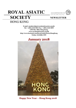 Royal Asiatic Society Hong Kong 2018