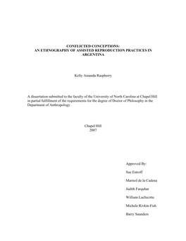 An Ethnography of Assisted Reproduction Practices in Argentina