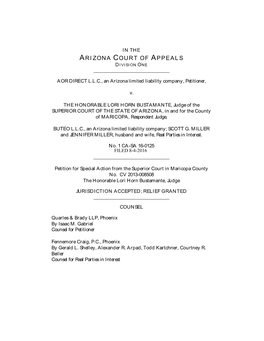 Arizona Court of Appeals Division One