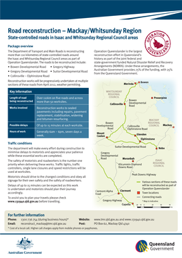 Road Reconstruction Isaac and Whitsunday Regional Council Areas