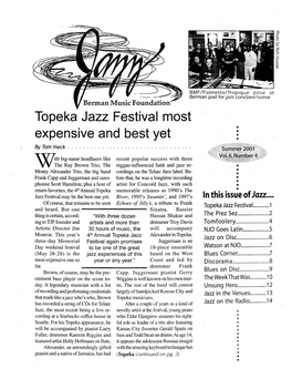 Topeka Jazz Festival Most Expensive and Best