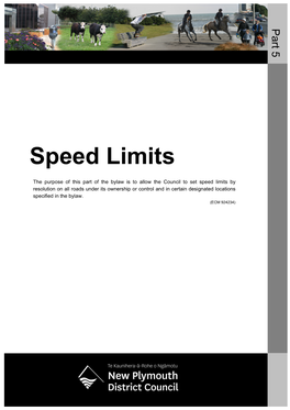 Bylaw 2010: Part 5 Speed Limits