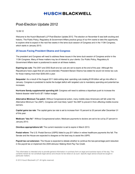 Post-Election Update 2012