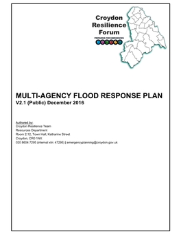 MULTI-AGENCY FLOOD RESPONSE PLAN V2.1 (Public) December 2016