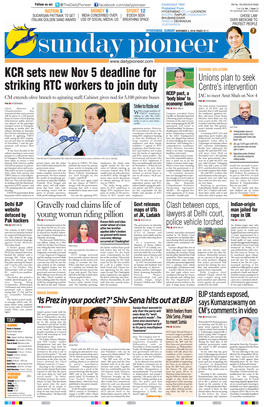 KCR Sets New Nov 5 Deadline for Striking RTC Workers to Join Duty