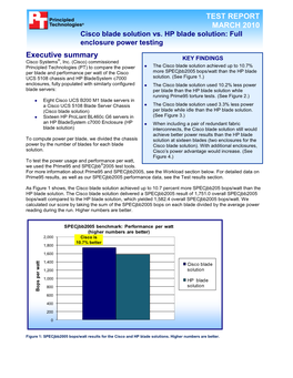 Cisco Blade Solution Vs. HP Blade Solution: Full Enclosure Power Testing