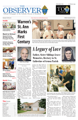 A Legacy of Love a Happy Dilemma: Aurora Central Father, Sister Siblings Leave Needs to Expand Pgs