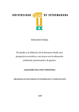 El Estudio Y La Didáctica De La Literatura Desde Una Perspectiva Ecocrítica Y Sus Nexos Con La Educación