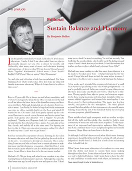 Sustain Balance and Harmony