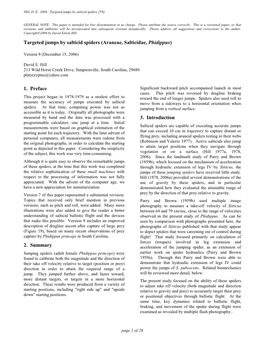 Targeted Jumps by Salticid Spiders (Araneae, Salticidae, Phidippus)