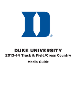 2013-14 Track & Field/Cross Country Media Guide