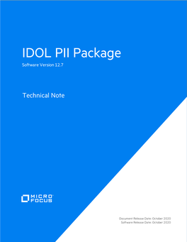 Micro Focus IDOL PII Package 12.7 Technical Note