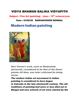 Modern Indian Painting