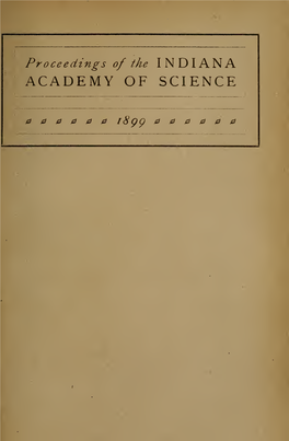 Proceedings of the Indiana Academy of Science