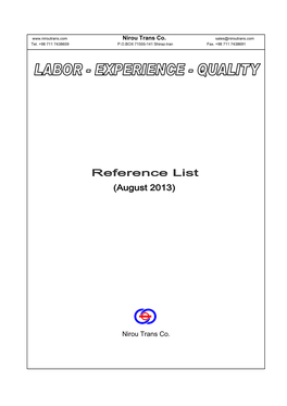 Reference List 2013-Final