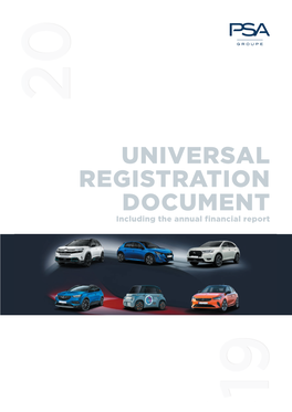 Psa Psa - Groupe - Psa 2019 Universal Registration Document