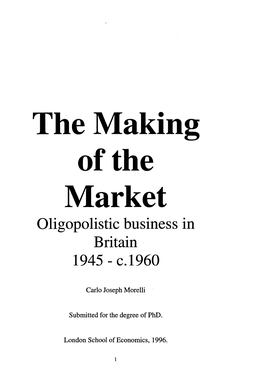 Oligopolistic Business in Britain 1945 -C