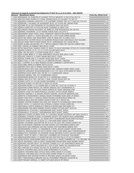 Unpaid Final Dividend Warrant 2017-18