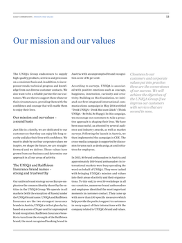 Our Mission and Our Values