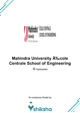 Mahindra University Ã‰Cole Centrale School of Engineering