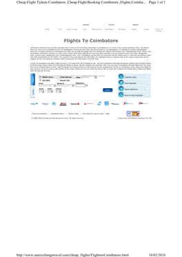 Flights to Coimbatore