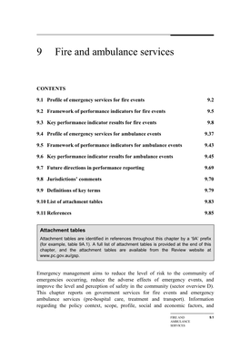 Fire and Ambulance Services