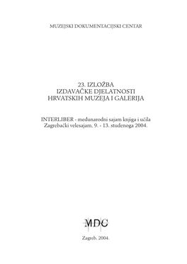 Ke Djelatnosti Hrvatskih Muzeja I Galerija