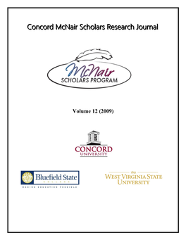 Concord Mcnair Scholars Research Journal