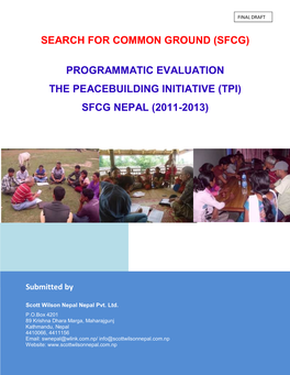 (TPI), SFCG Nepal