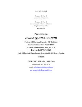 Accordi @ DISACCORDI