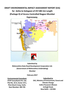 (EIA) for Ashta to Golegaon of 257.881 Km Length (Package