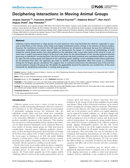 Deciphering Interactions in Moving Animal Groups