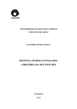 Destino, Apuros E Papagaios: a História Da Multifilmes