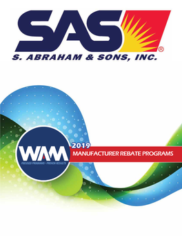MANUFACTURER REBATE PROGRAMS Table of Contents