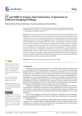 CT and MRI in Urinary Tract Infections: a Spectrum of Different Imaging Findings