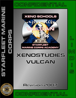 VULCAN MANUAL STARFLEET MARINE CORPS Xenostudies Vulcan Manual