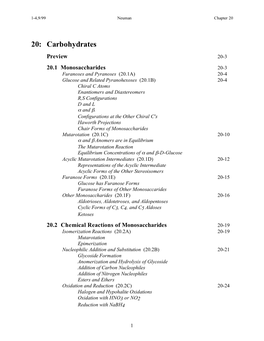 20: Carbohydrates