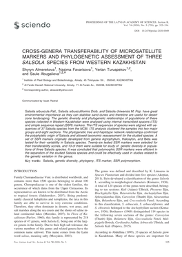 Cross-Genera Transferability Of