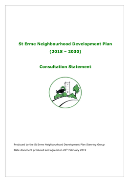 St Erme Neighbourhood Development Plan (2018 – 2030) Consultation