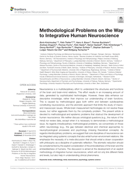 Methodological Problems on the Way to Integrative Human Neuroscience