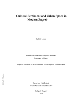 Cultural Sentiment and Urban Space in Modern Zagreb