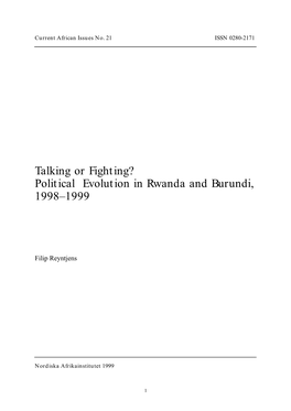 Political Evolution in Rwanda and Burundi, 1998–1999