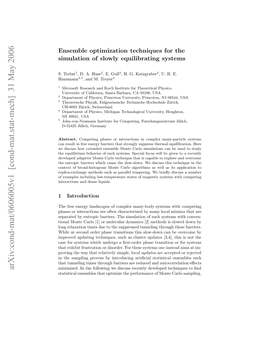 [Cond-Mat.Stat-Mech] 31 May 2006 Abstract