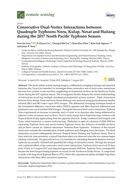 Consecutive Dual-Vortex Interactions Between Quadruple Typhoons Noru, Kulap, Nesat and Haitang During the 2017 North Pacific