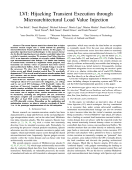 LVI: Hijacking Transient Execution Through Microarchitectural Load Value Injection