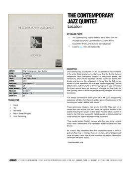 THE CONTEMPORARY JAZZ QUINTET Location