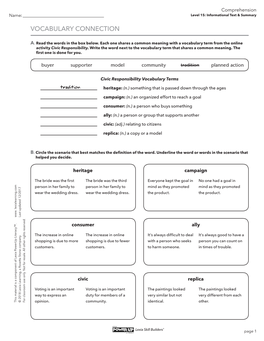 Informational Text & Summary